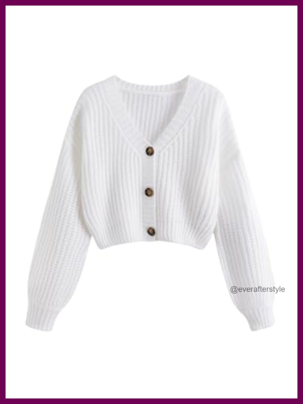 Cropped Cardigan Sweater Chunky Knit Lightweight Loose Fit Button Up